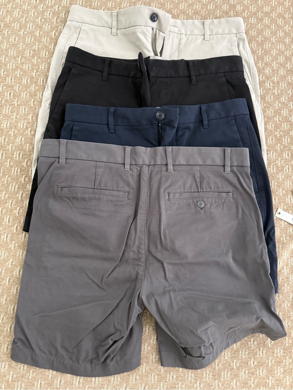 Everlane Men's Flat-Front Shorts - Gray, Navy, Black, Khaki